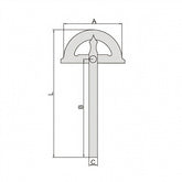 INSIZE Measuring Equipment Insize 180° Protractor 200x300mm Range Series 4799-1200